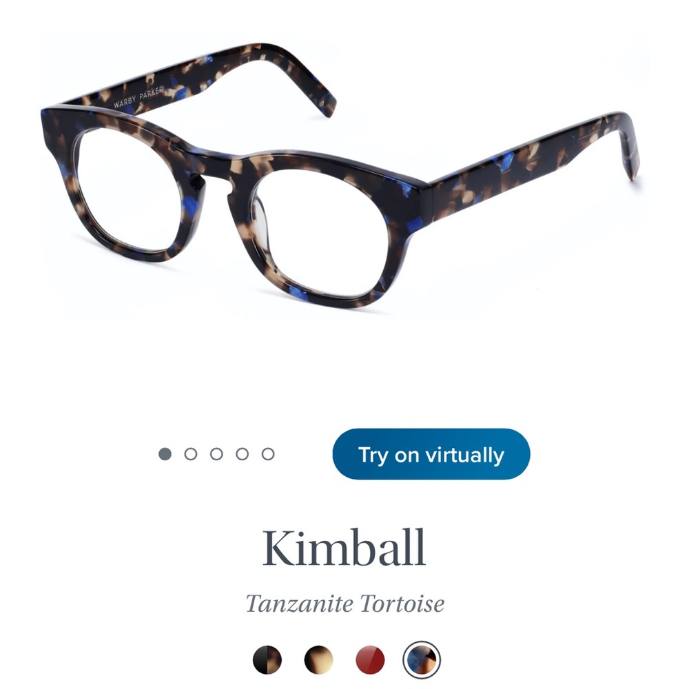 Warby Parker Kimball Glasses in Tanzanite Tortoise